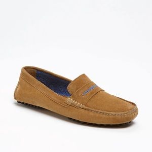 Manolo Blahnik suede loafers in tan